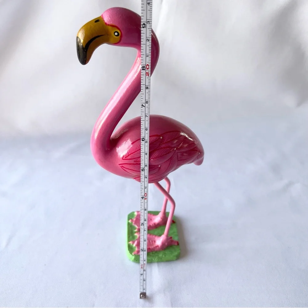 Vintage Pink Flamingo Pottery Statue Figurine Made In Mexico